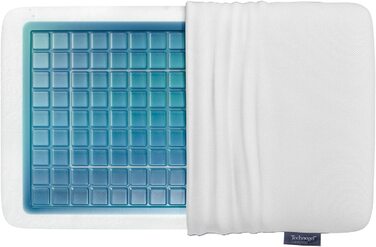 Ортопедична подушка для шиї Technogel Pixel Deluxe, гелевий наповнювач, 66x40x9 см, біла
