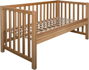 Дитяче ліжечко Betten-ABC Bubema Nils Classic 60x120 см, натуральне масло
