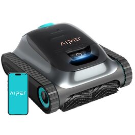 Робот-пилосос для басейну AIPER Scuba S1 з акумулятором (240 хв), фільтрацією, очищенням стін та водної лінії, керування через додаток, для басейнів до 150 м² сірий