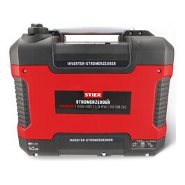 Генератор STIER SNS-190 Premium: бензиновий інверторний генератор, 4 л, 6 годин роботи, тихий (59 дБ), 4-тактний двигун, датчик масла, Eco-режим