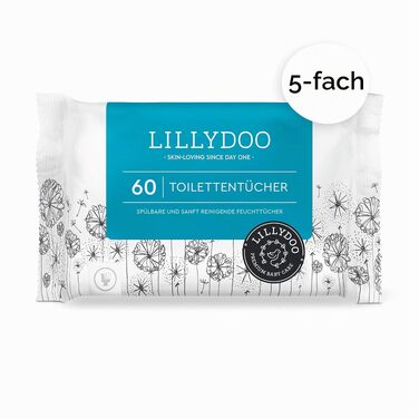 Вологі гігієнічні серветки LILLYDOO для дітей та дорослих, 720 шт (12 пачок по 60 шт)
