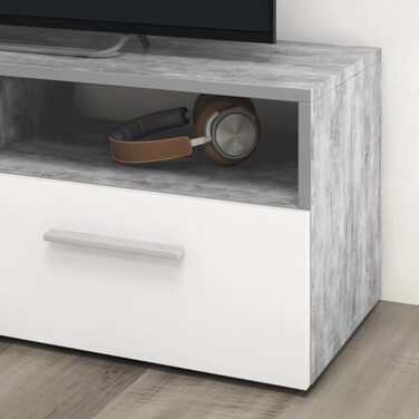 Тумба під телевізор Vicco Diego, біла/бетон, 95x38 см