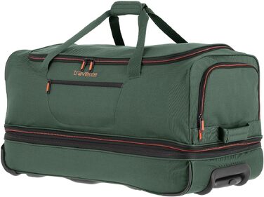 Дорожня сумка на колесах Travelite Basics Duffle L, 98-119 л, 70 см, Зелено-помаранчева