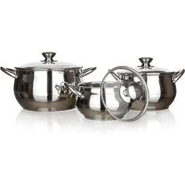 Набір посуду Banquet Rondel з нержавіючої сталі, сріблястий, 28x29x27,5 см