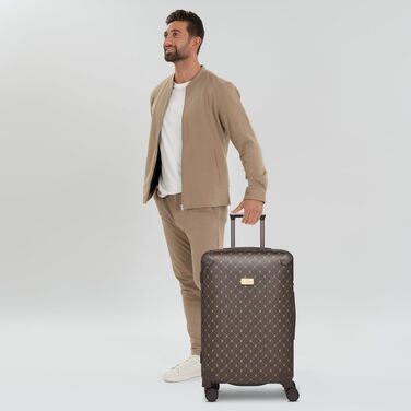 Валіза Lazarotti Palermo (Dark Brown) 3 шт: S 55см, M 66см, L 79см - Набір дорожніх валіз з полікарбонату з TSA-замком та 4 колесами