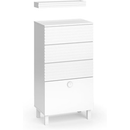 Пенал для ванної Vicco Sola, білий, 60x113 см, 4 шухляди