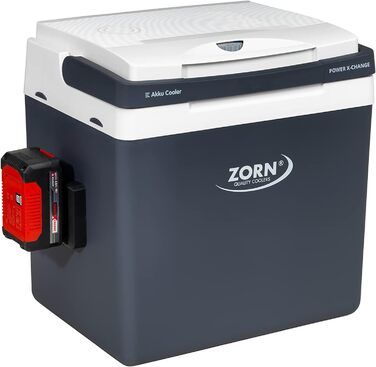 Електрична автохолодильник Zorn Z26 DC PX для акумуляторів Power X-Change 18В, 12/24В, білий/сірий