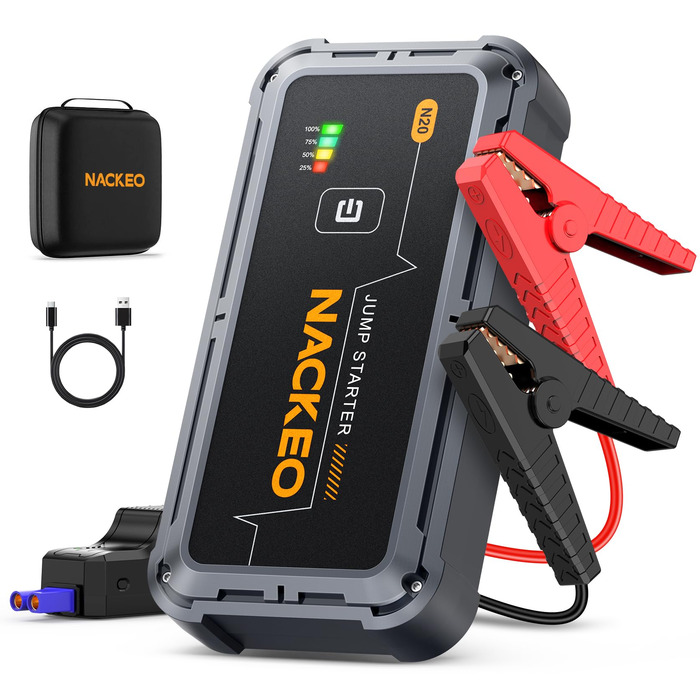 Powerbank для запуску двигуна 7000A - запуск авто, SUV, мотоцикла, вантажівки. 12V, LED ліхтарик, кабель для підключення