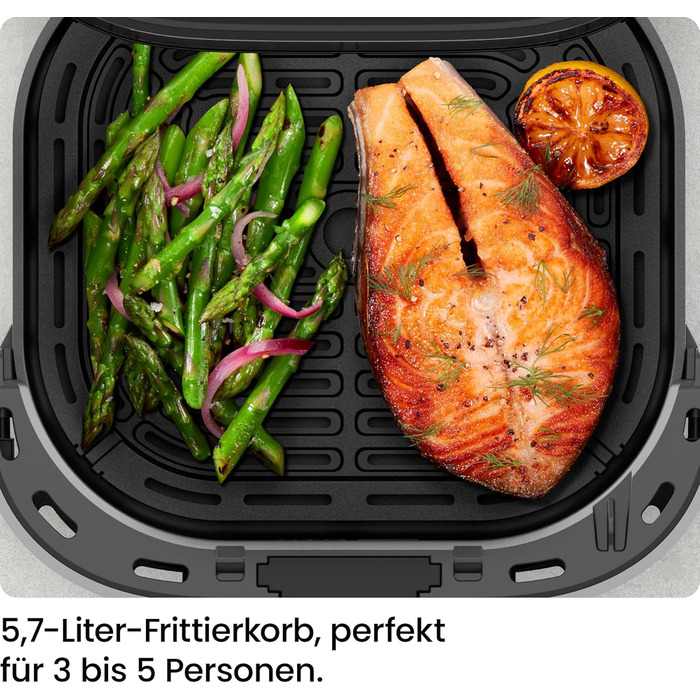 Фритюрниця без олії Chefman 5.7L з Hi-Fry технологією, сенсорне управління, антипригарне покриття, чорна