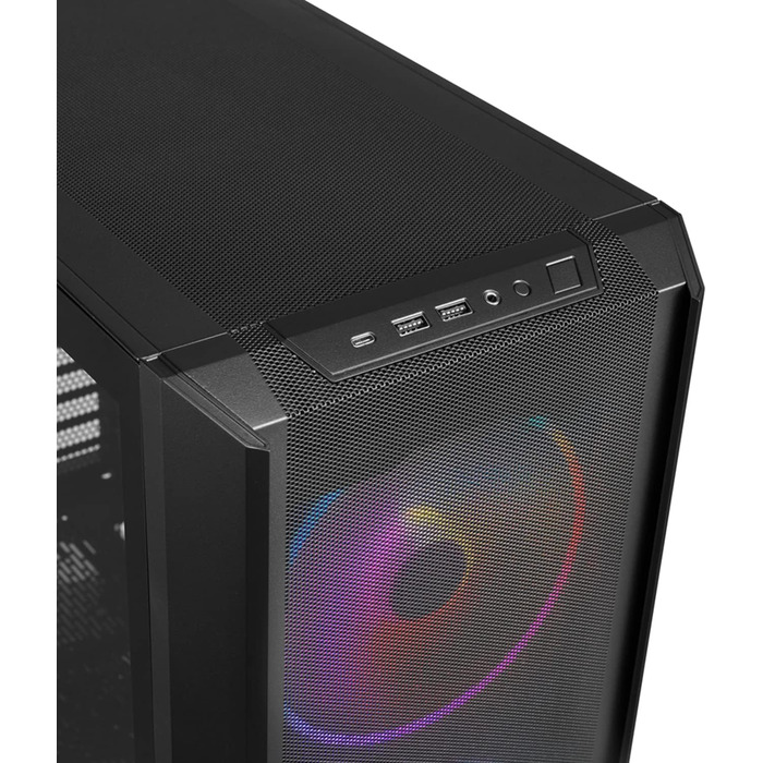 Ігровий корпус для ПК LIAN LI LANCOOL 216, чорний, E-ATX, з підсвіткою RGB, 2x 160 мм вентилятори, Midi Tower