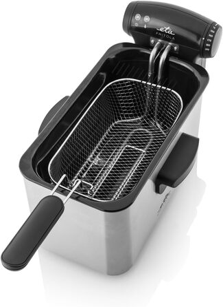 Фритюрниця ETA Fritola, 2000 Вт, 3 л, нержавіюча сталь, терморегулятор 150-190°C, Easy Clean, захист від перегріву
