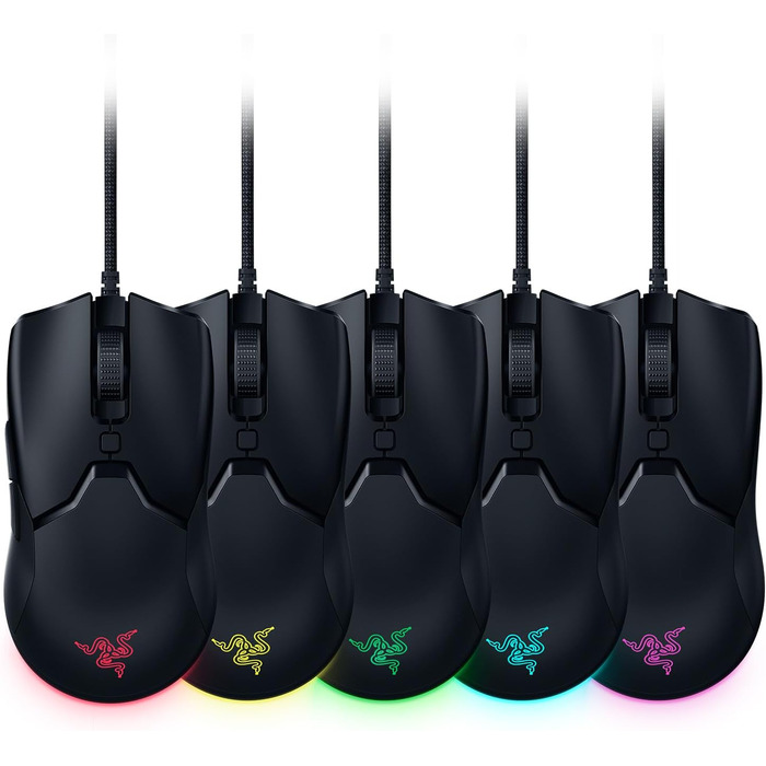 Ігрова миша Razer Viper Mini — ультралегка дротова миша (61г), оптичний сенсор 8500 DPI, RGB-підсвітка Chroma, чорна