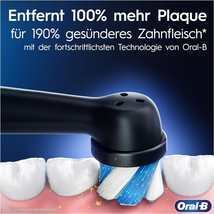 Електрична зубна щітка Oral-B iO Series 8 Plus Edition (набір 2 шт), 6 режимів чищення, 4 смінні насадки, дорожній кейс, чорний/фіолетовий