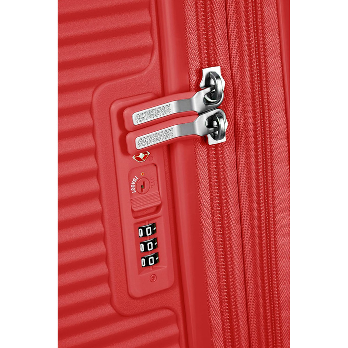 Валіза American Tourister Soundbox розширювана, 67 см, 81 л, червона, з TSA замком, поліпропілен, спінер
