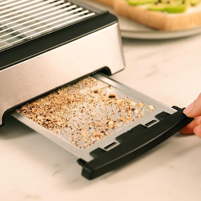 Тостер Cecotec NiceSlice Inox - Плавкий тостер з 3 режимами, 1000 Вт, для хліба та випічки, нержавіюча сталь, 6 рівнів підсмажування