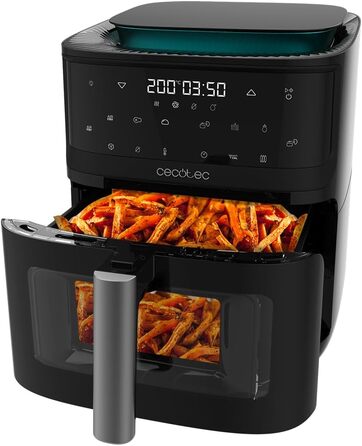 Аерофритюрниця без олії Cecotec Cecofry Mist 7000, 7 л, 1700 Вт, 4-в-1: фритюрниця, пароварка, ферментер, сушарка, 1,4 л резервуар для води, 8 програм, 40-200°C