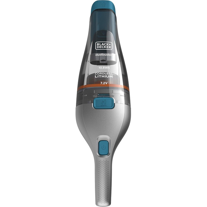 Пилосос ручний акумуляторний Black+Decker Dustbuster NVC215WA-QW, безмішковий, 7,2V, насадки для щілин і м'яких меблів, настінна зарядка, 385 мл, кобальтово-синій