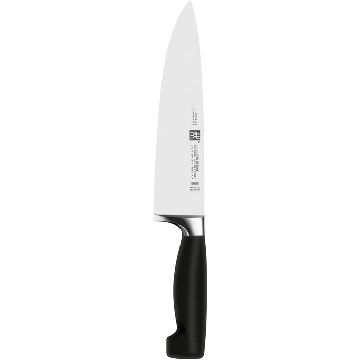 Набір ножів ZWILLING Vier Sterne 6 предметів з дерев'яним блоком з буку, з точильним бруском, нержавіюча сталь, ергономічні ручки, чорний, Made in Germany