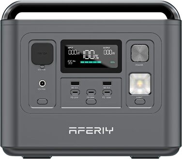 Портативна електростанція AFERIY, ємність 512 Wh, номінальна потужність 230 W