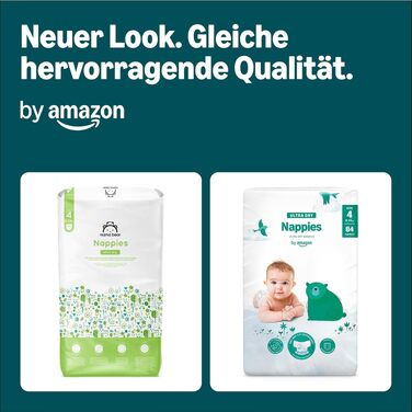 Підгузки By Amazon Ultra Dry розмір 4 (8-14 кг), білі, набір на місяць (168 шт, 2 упаковки по 84 шт)