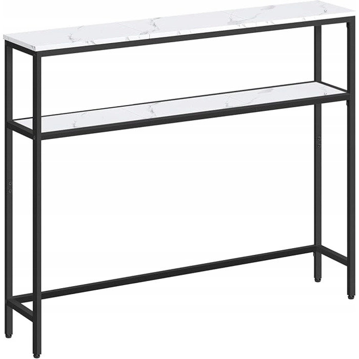 Консольний стіл Songmics, білий з комбінованим оздобленням, 100 x 80 x 20 см
