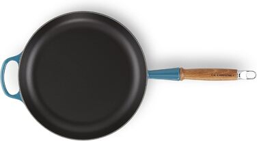 Сковорода Le Creuset Signature з чавуну з дерев'яною ручкою, 28 см, Deep Teal