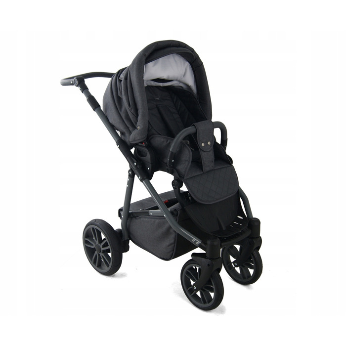 Дитячий візок 2в1 Krasnal BabyFIL, екошкіра + льон