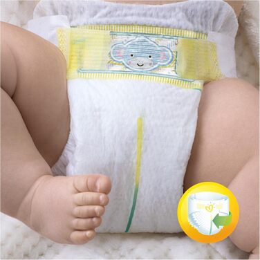 Підгузки Pampers New Baby Newborn розмір 1 (2-5 кг), упаковка з 4 пачок по 23 шт, всього 92 шт