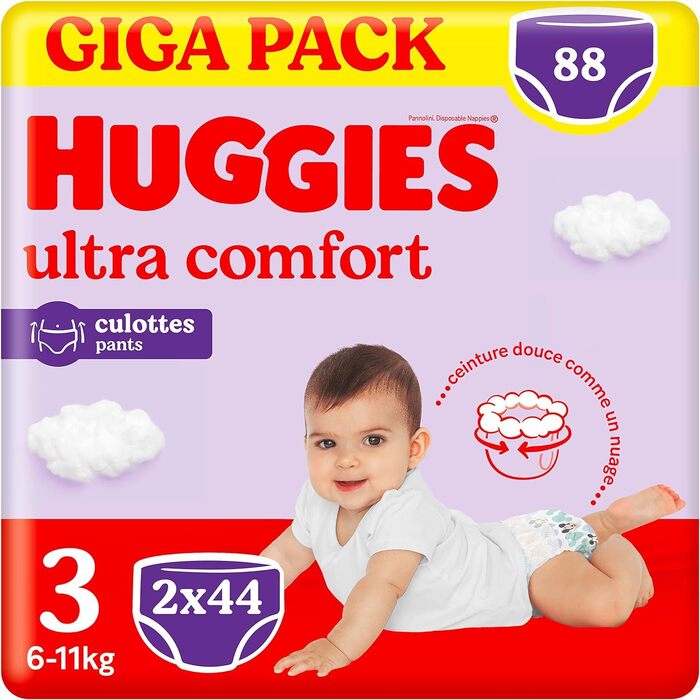 Підгузки-трусики Huggies Ultra Comfort, розмір 3 (6-11 кг), 88 шт.