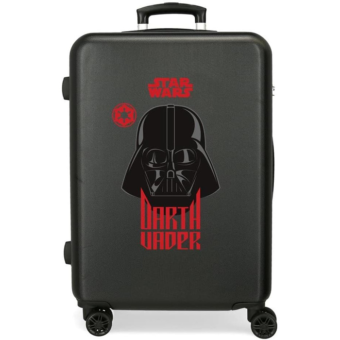 Дитяча валіза Star Wars Darth Vader, ABS, з кодовим замком, 4 колеса, середній розмір, жорсткий корпус