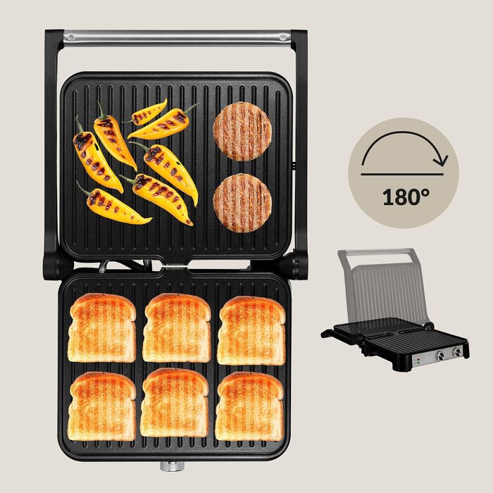 Електрогриль-тостер ZEEGMA Grill Chef 2-в-1 з керамічним антипригарним покриттям 2000 Вт