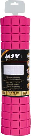 Антибактеріальний килимок для душу MSV Premium, рожевий, 54x54 см, з ароматом троянд, нековзкий, з присосками, праний при 60°C