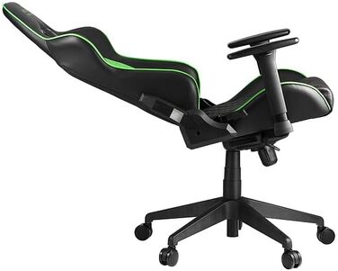 Ігрове крісло Razer TAROK PRO від Zen Gaming, чорне/зелене, з меморі-піною для попереку, подушкою для шиї, 3D-підлокітниками