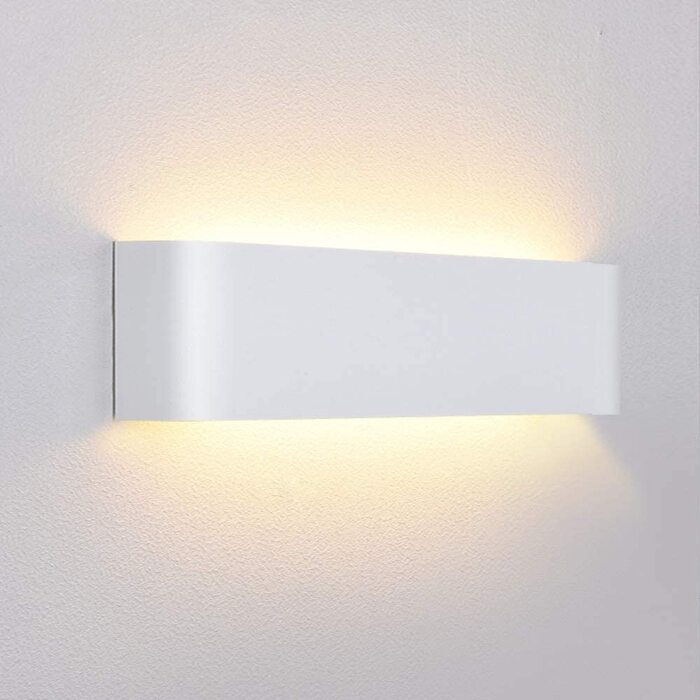 Світильник настінний LED Lightess, білий, 16W, IP44, алюмінієвий, для вітальні, спальні, коридору, тепле біле світло, сучасний дизайн
