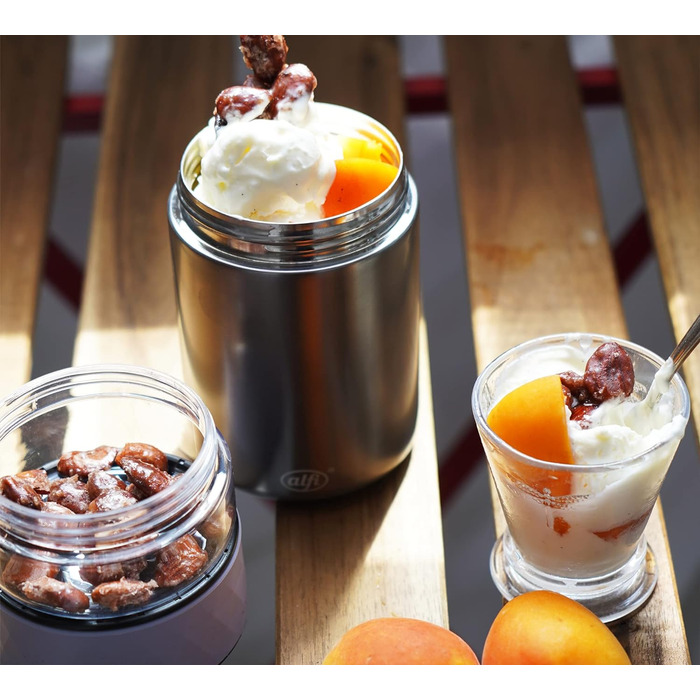 Термоконтейнер для їжі alfi ENDLESS FOOD MUG 500 мл, лаванда, з додатковим снек-потом, 3-в-1, із нержавіючої сталі, ізольований, не протікає, зберігає тепло до 5 годин, холод – до 10 годин, можна мити в посудомийній машині