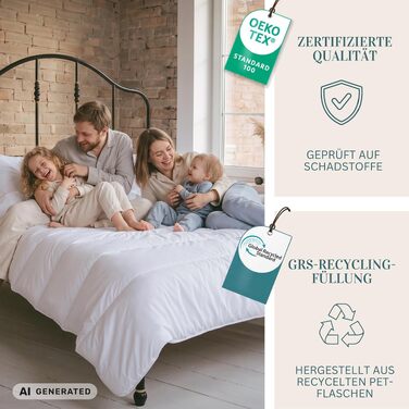 Всесезонна ковдра FAM Home 135x200 см, гіпоалергенна та придатна для прання