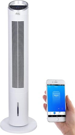 Турмовий повітряний охолоджувач Sichler 3в1 з Wi-Fi, зволожувачем, додатком, сумісний із Siri, Alexa, Google Assistant, 60 Вт, з пультом дистанційного керування