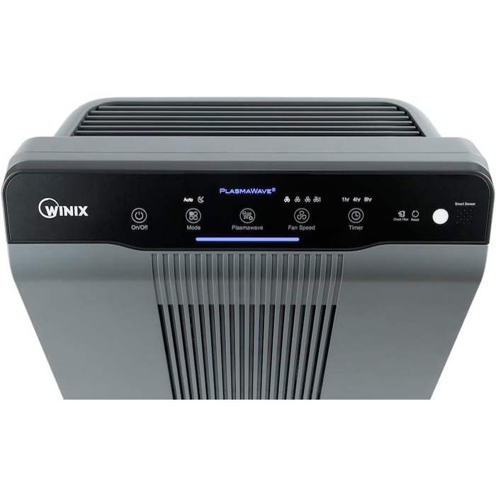 Очищувач повітря Winix 5300-2 з технологією PlasmaWave для алергіків та курців, CADR 390м³/год, до 99м², датчик якості повітря, нічний режим, чорний