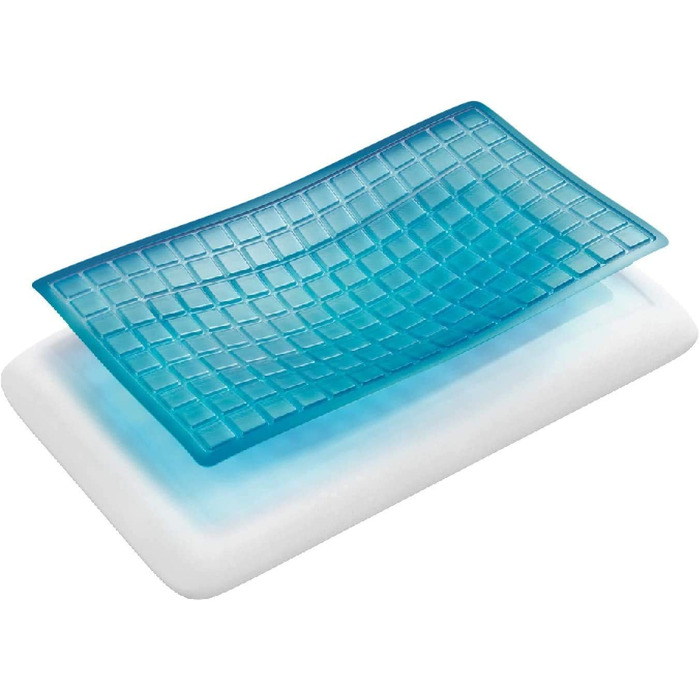 Ортопедична гелева подушка Technogel Pixel Deluxe для шиї, 66x40 см, біла