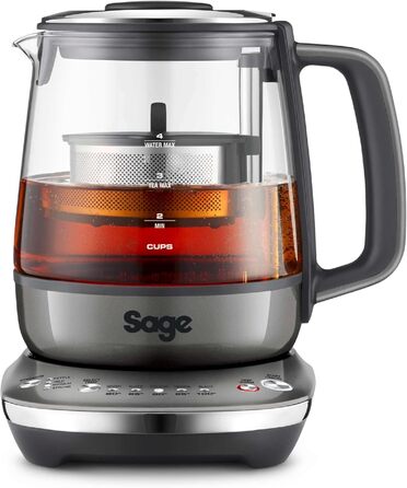 Чайник Sage The Tea Maker Compact, 1 л, скло, копчений гікорі