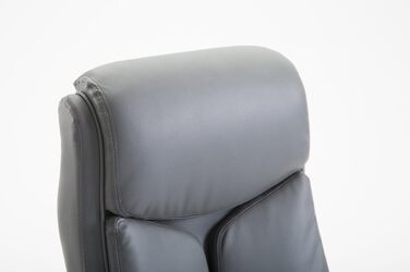 Офісне крісло CLP Vaud XL з екошкіри, з підлокітниками, обертове, для керівника, макс. 140 кг, сірий