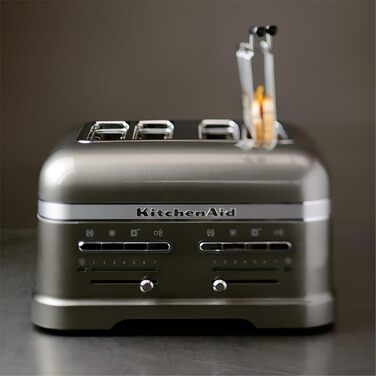 Тостер KitchenAid Artisan 5KMT2204 (Pebble Palm) на 4 тости, сріблястий