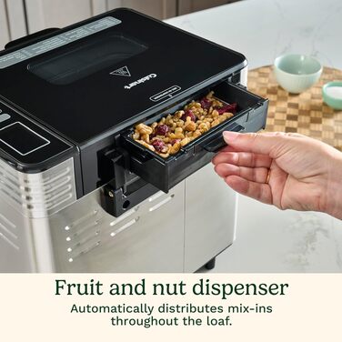 Хлібопічка Cuisinart CBK-210 Convection: професійна, з конвекцією, 16 програм, до 0.9 кг, нержавіюча сталь