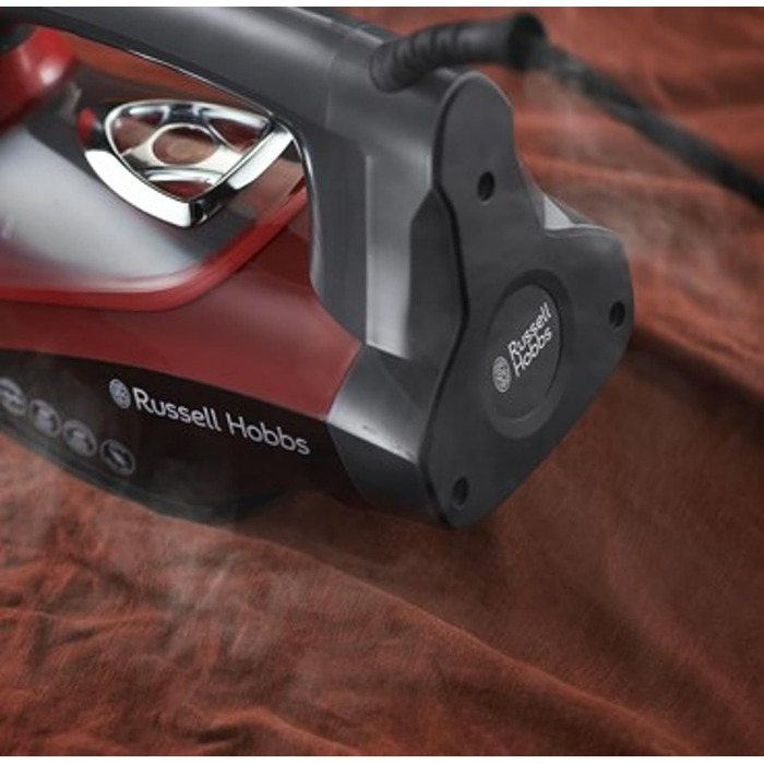 Праска парова Russell Hobbs 25090-56 з кераміко-турмаліновою підошвою, 2600 Вт, функція самоочищення, антикальк, регульована температура для всіх тканин