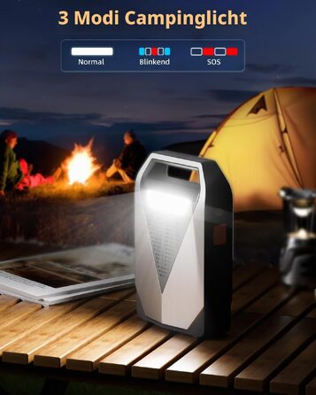 Пусковий пристрій Powerbank з компресором 6в1, бустер для авто 3000А 150PSI для 12В акумуляторів, автозапуск з LCD-екраном, QC3.0 та LED-ліхтарем (для всіх бензинових та дизельних двигунів до 8л)