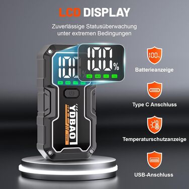 Бустер для автомобіля Starthilfe Powerbank 8000A 12V — Пусковий пристрій для акумуляторів авто, модель 9183