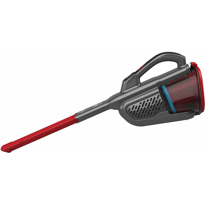 Пилосос ручний акумуляторний BLACK+DECKER Lithium Dustbuster BHHV315J, 12 В, 20 AW, циклонний, безмішковий, з висувною щілинною насадкою, титан/червоний, 500 мл