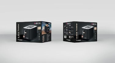 Електрична плита ECG ST 2768 Timber Black, дерев'яний дизайн, чорна