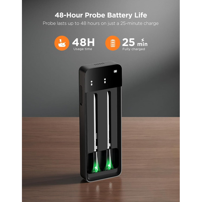 Бездротовий термометр для м'яса GoveeLife Bluetooth/Wi-Fi для гриля, духовки та BBQ, водонепроникний IP68, висока точність ±1.8℉