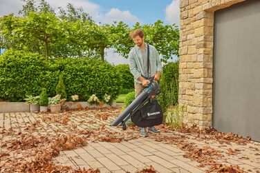 Садовий повітродув та збирач листя Gardena PowerJetCollect Solo, потужний, міцний, з металевим ротором